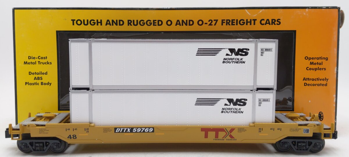 MTH 30-76467 O Norfolk Southern Husky Stack Car