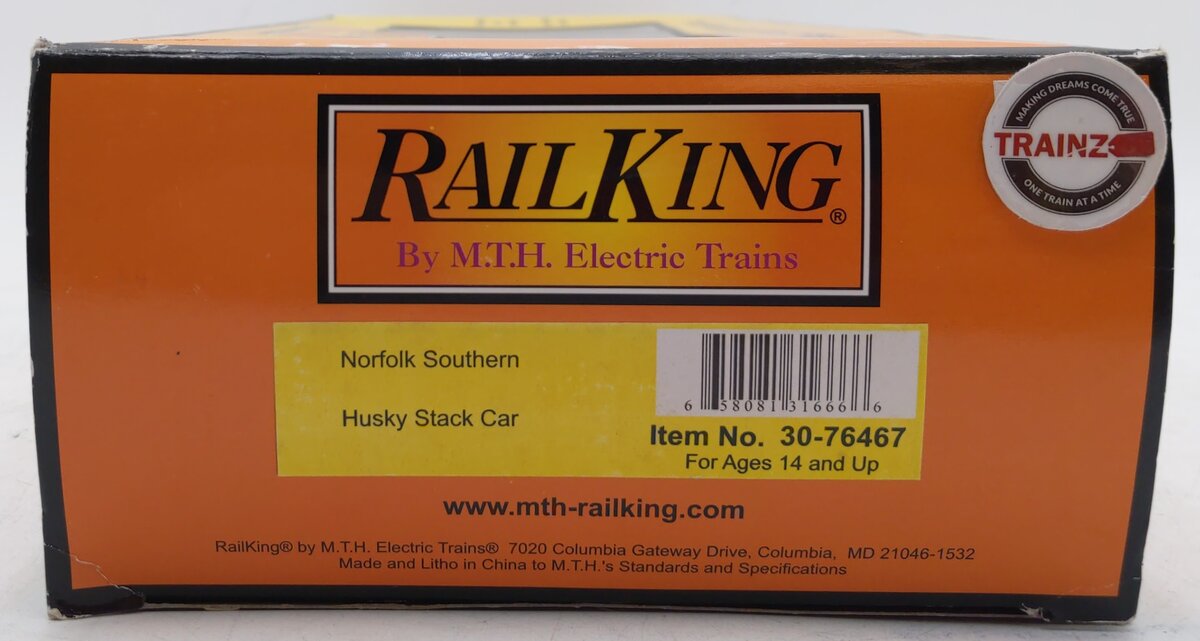 MTH 30-76467 O Norfolk Southern Husky Stack Car