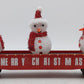 MTH 30-72210 O Christmas Gondola Car w/ LED Christmas Lights & Lighted Snowmen