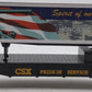 MTH 30-76833 O CSX Veterans RailKing Flat Car w/40' Trailer #1776