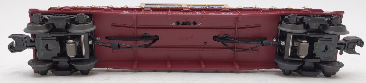 MTH 30-76824 O North Pole RailKing  Flatcar with Lighted Christmas Trees