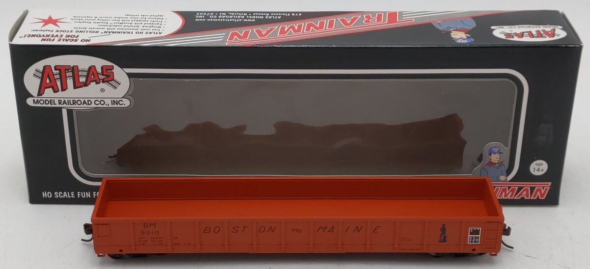 Atlas 20001919 HO Boston & Maine Evans 52’ Gondola (Orange/Black) #9010