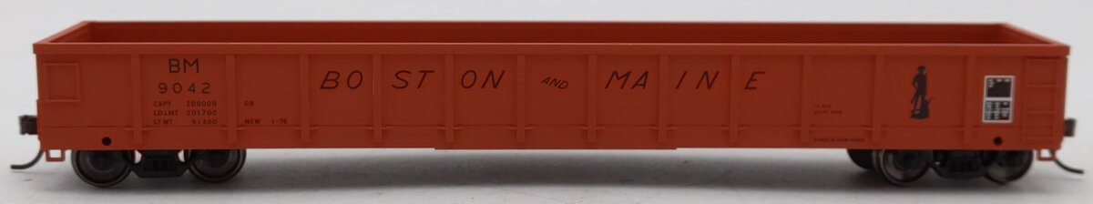 Atlas 20001921 HO Boston & Maine Evans 52’ Gondola (Orange/Black) #9042