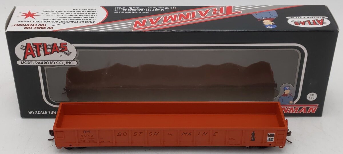 Atlas 20001921 HO Boston & Maine Evans 52’ Gondola (Orange/Black) #9042