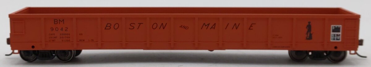 Atlas 20001921 HO Boston & Maine Evans 52’ Gondola (Orange/Black) #9042