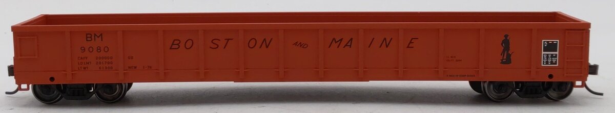 Atlas 20001922 HO Boston & Maine Evans 52’ Gondola (Orange/Black) #9080
