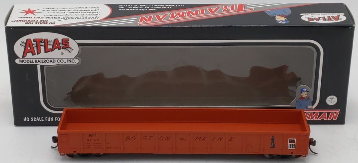 Atlas 20001922 HO Boston & Maine Evans 52’ Gondola (Orange/Black) #9080