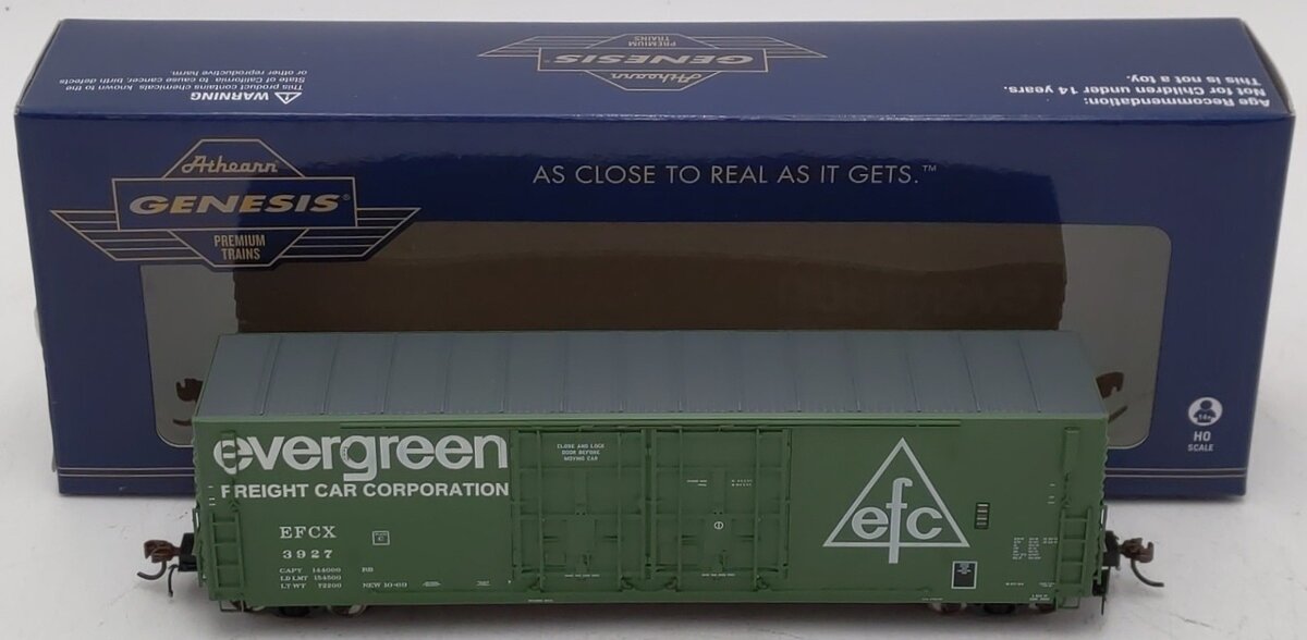 Athearn G87971 HO Evergreen 50' PC&F Box/8' & 8' YSD Plug #3927
