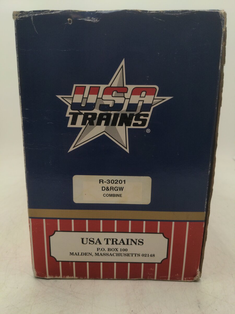 USA Trains 30201 G D&RGW Overton Combine #332 (Metal Wheels) VG/Box