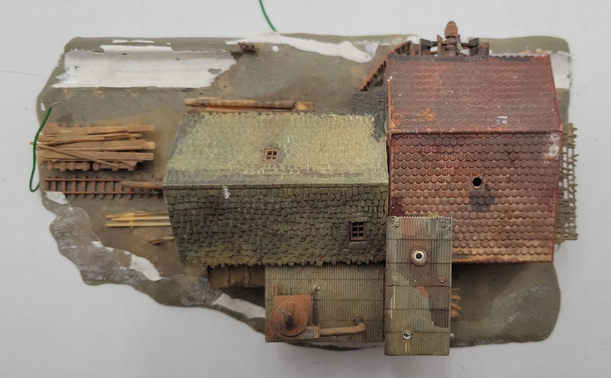 Faller 2251 N Scale Sawmill Building-Weathered