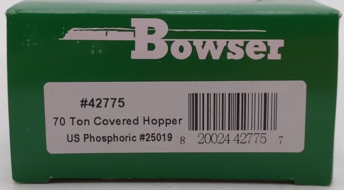 Bowser 42775 HO US Phosphoric Products 70-Ton 2-Bay Covered Hopper RTR #25019