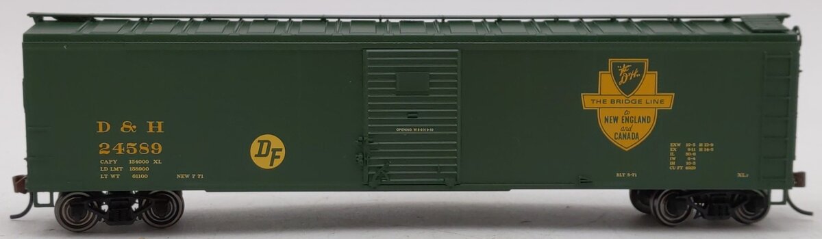 Bowser 41550 HO Delaware and Hudson (ex Reading) 50' Box Car Ready-To-Run #24589
