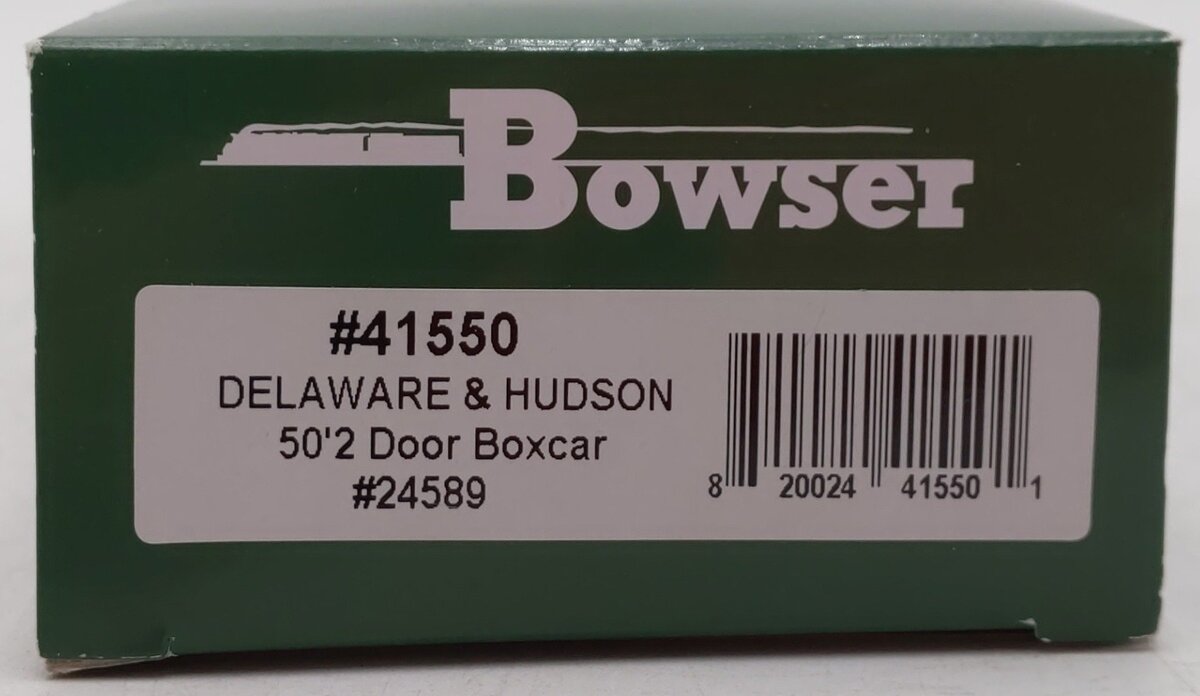 Bowser 41550 HO Delaware and Hudson (ex Reading) 50' Box Car Ready-To-Run #24589