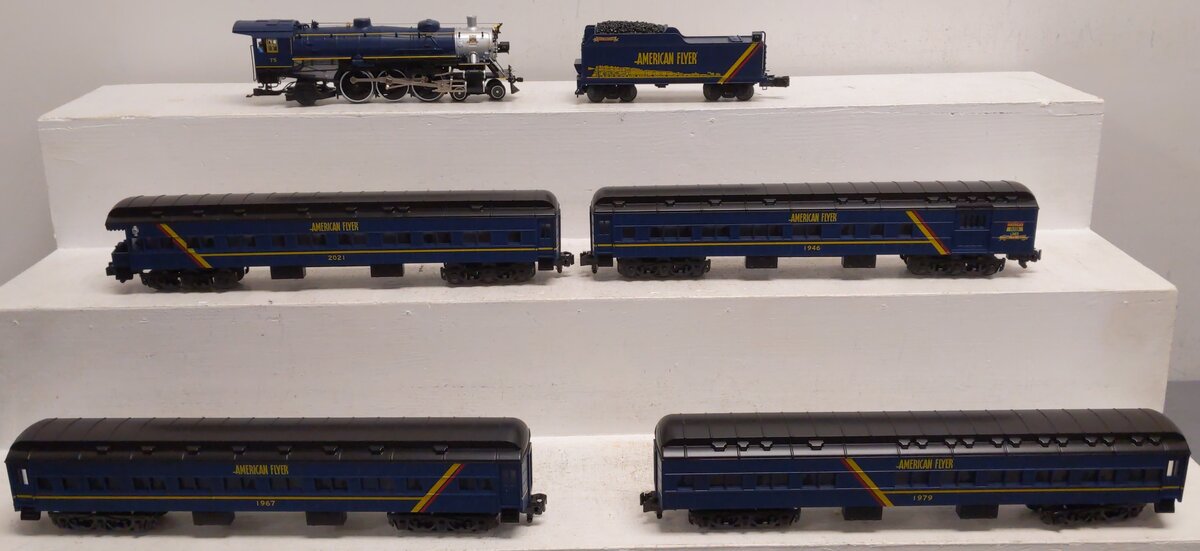 American Flyer 2117020 S/O AF 75th Anniversary S Gauge Steam Passenger Train Set