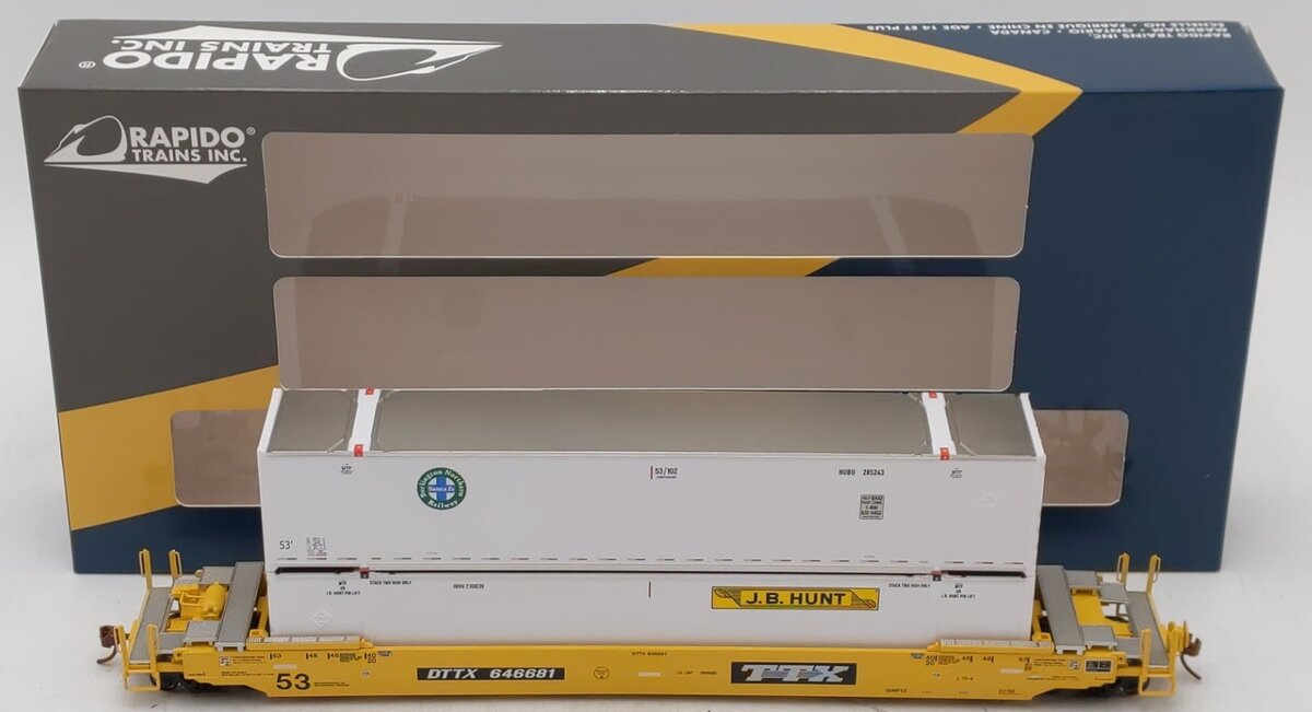 Rapido Trains 401011 HO Scale TTX Corporation Gunderson Husky-Stack #646681