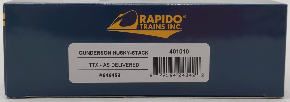 Rapido Trains 401010 HO TTX 53' Gunderson Husky Stack #646453