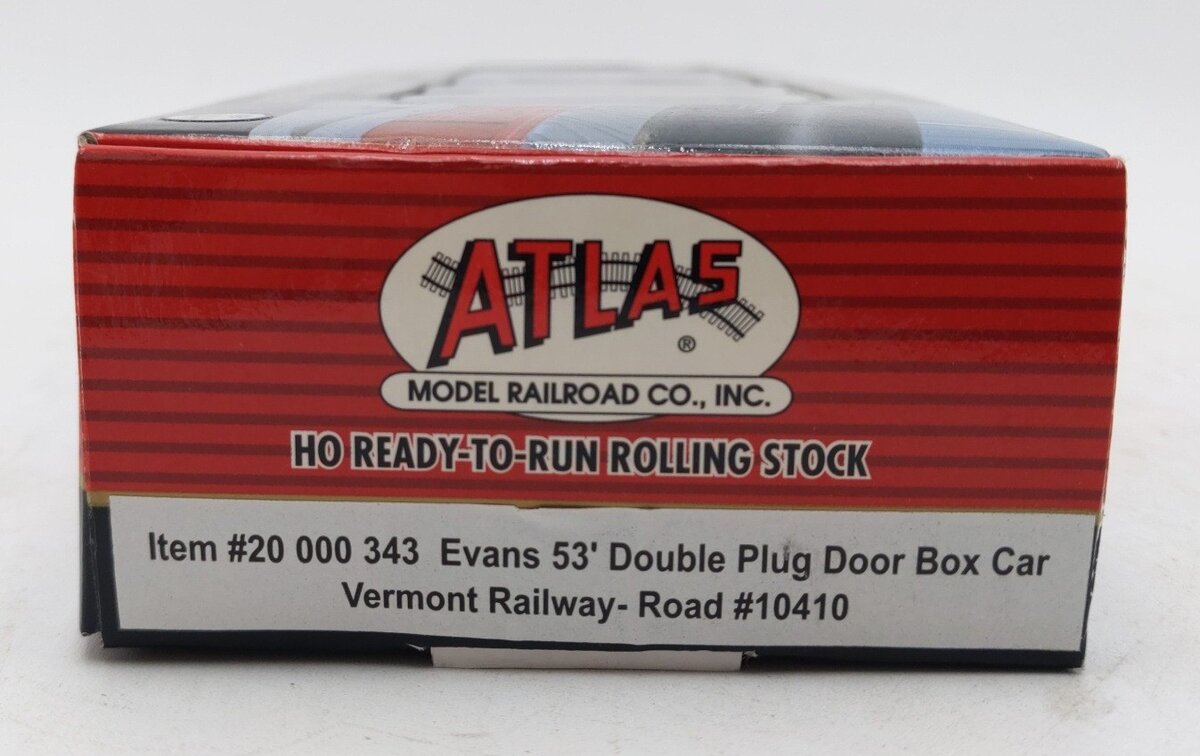 Atlas 20000343 HO Vermont Railway 53' Double Plug Door Boxcar #10410