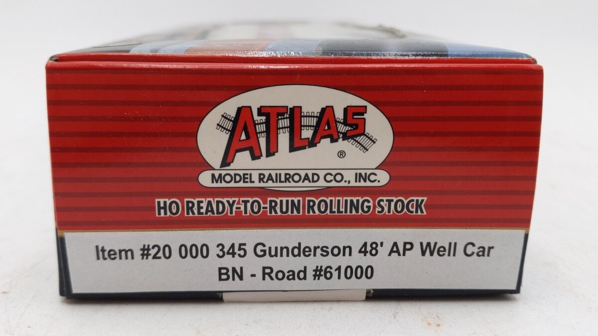 Atlas 20000345 HO Scale Burlington Northern 48' Well Car #61000