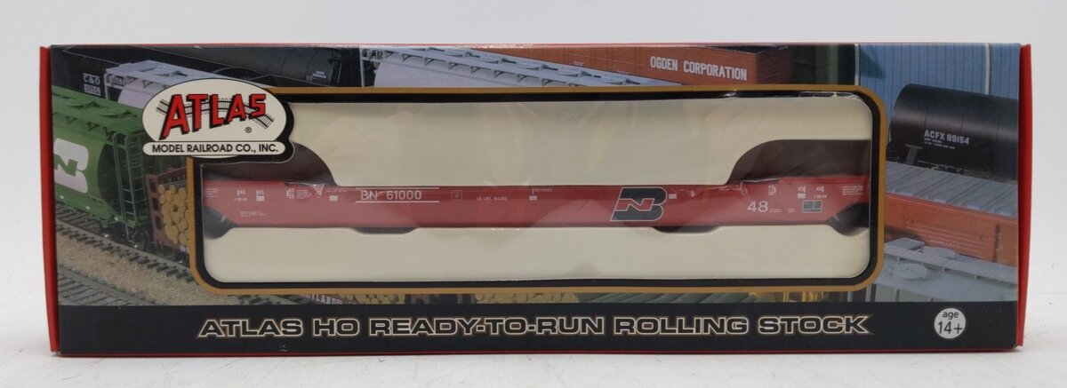 Atlas 20000345 HO Scale Burlington Northern 48' Well Car #61000