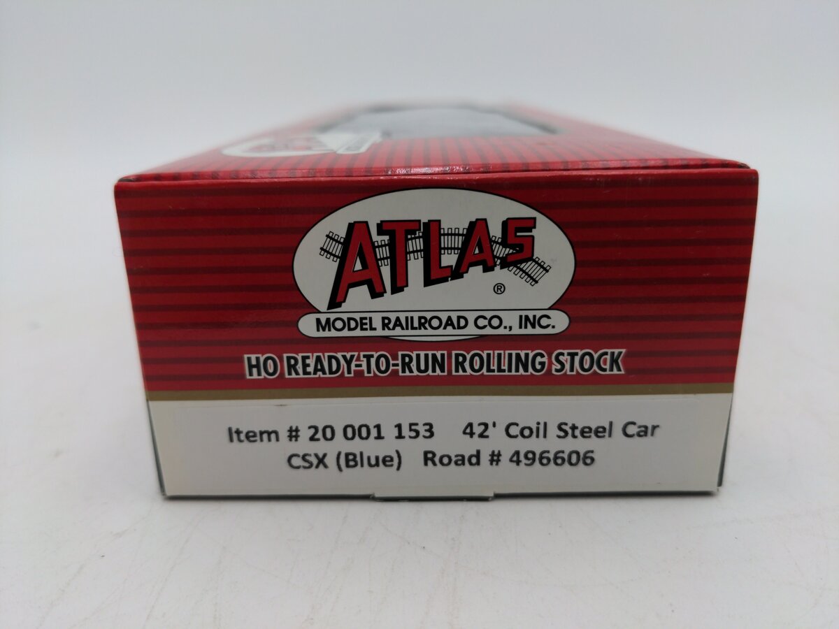 Atlas HO Scale Ready-to-Run 42' Fishbelly Coil Car - CSX Blue #496606
