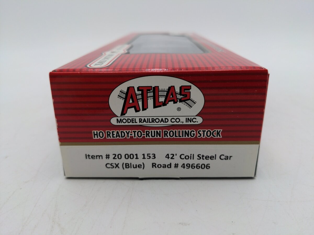 Atlas HO Scale Ready-to-Run 42' Fishbelly Coil Car - CSX Blue #496606