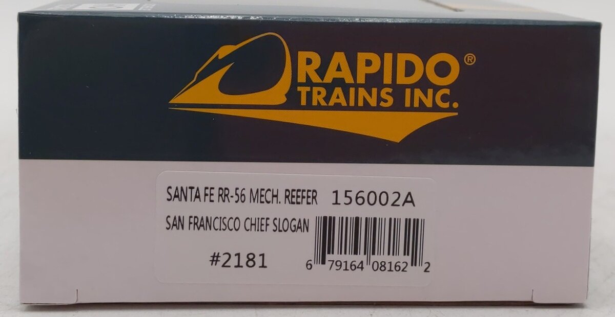 Rapido Trains 156002A HO SF San Francisco Chief Slogan RR-56 Mechanical Reefer