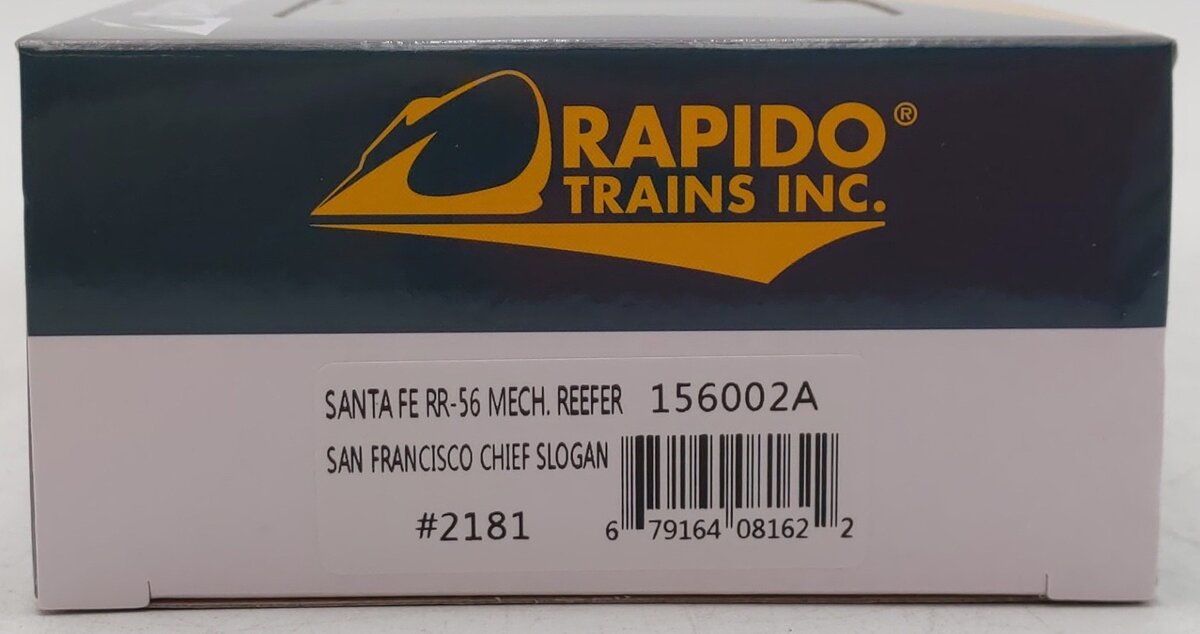 Rapido Trains 156002A HO SF San Francisco Chief Slogan RR-56 Mechanical Reefer