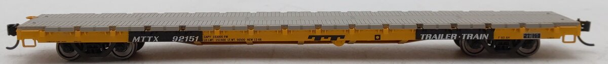 Walthers 910-5307 HO Trailer-Train MTTX 60' Pullman-Standard Flatcar #92151