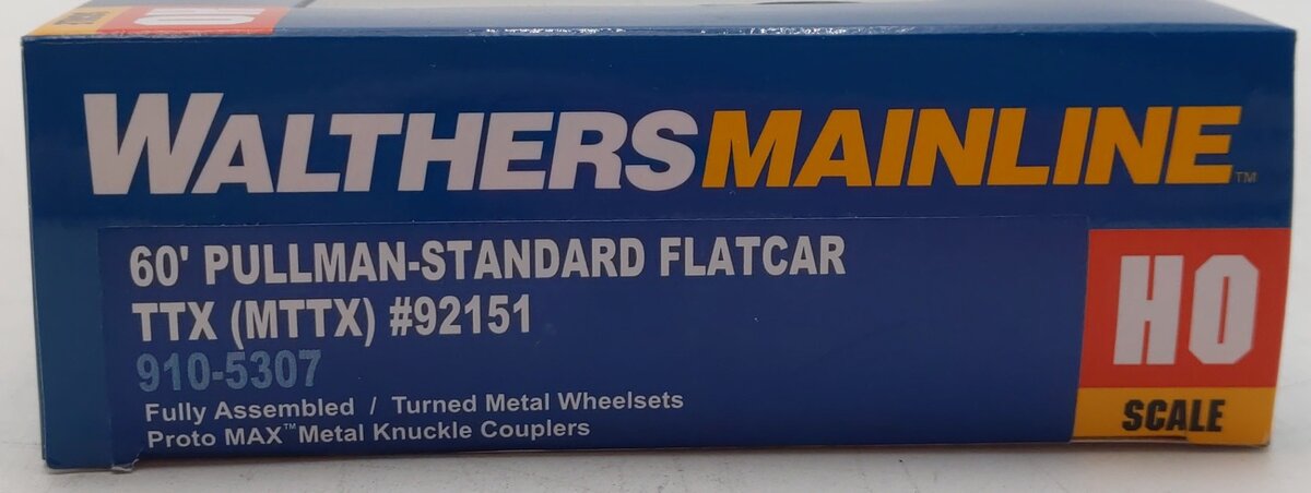 Walthers 910-5307 HO Trailer-Train MTTX 60' Pullman-Standard Flatcar #92151