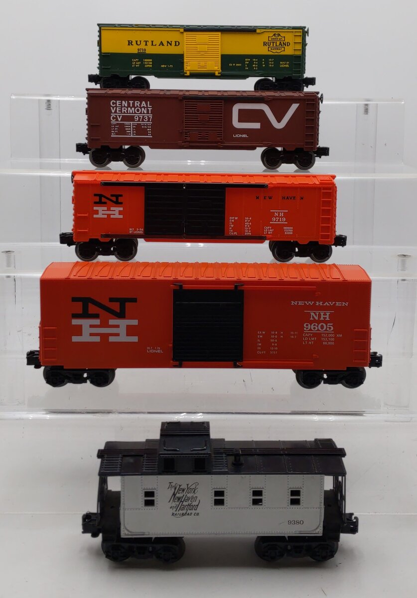 Assorted Lionel O NH, CV, & RUT Freight Cars: 9380, 9605, 9710, 9719, & 9737 [5] EX
