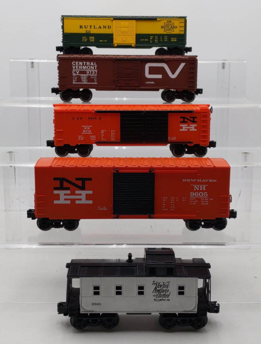 Assorted Lionel O NH, CV, & RUT Freight Cars: 9380, 9605, 9710, 9719, & 9737 [5] EX