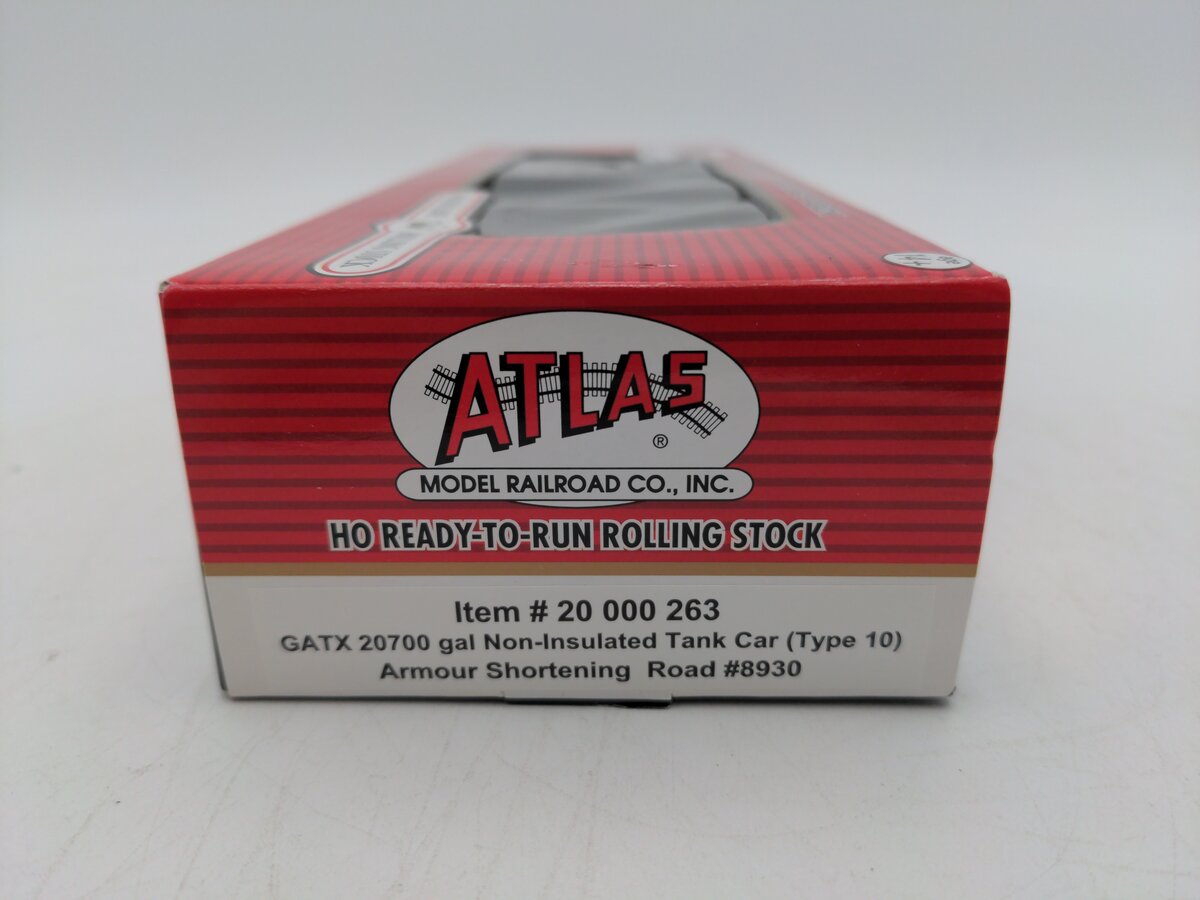 Atlas 20000263 HO Scale GATX Armour 20,700 Gallon Tankcar #8930