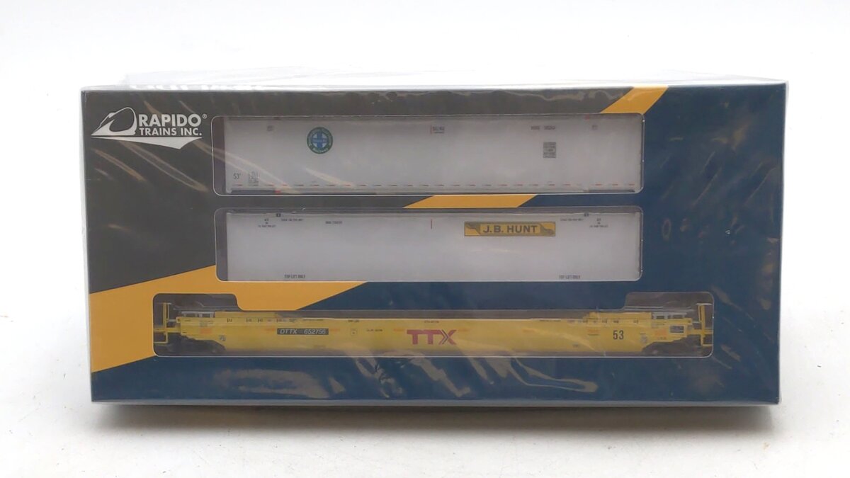 Rapido Trains 401014 HO Scale TTX Corporation 53' Gunderson Stack Cars #652756