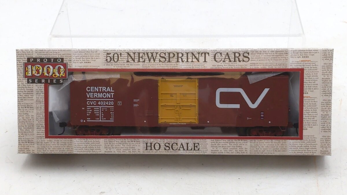 Proto 1000 400504 HO Scale Central Vermont 50' Newsprint Box Car #402420 LN/Box