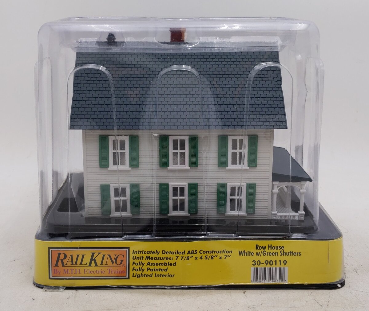 MTH 30-90119 O Row House W/ Porch (Off White w/ Green trim)