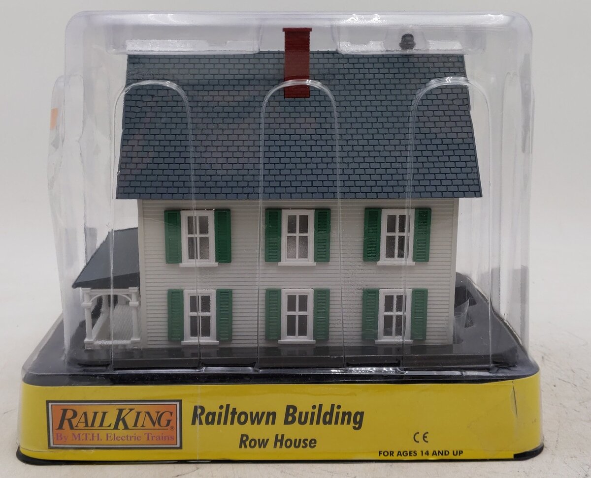 MTH 30-90119 O Row House W/ Porch (Off White w/ Green trim)