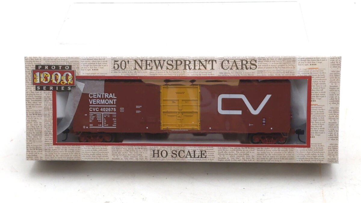 Proto 1000 400507 HO Scale Central Vermont 50' Newsprint Box Car #402675 LN/Box