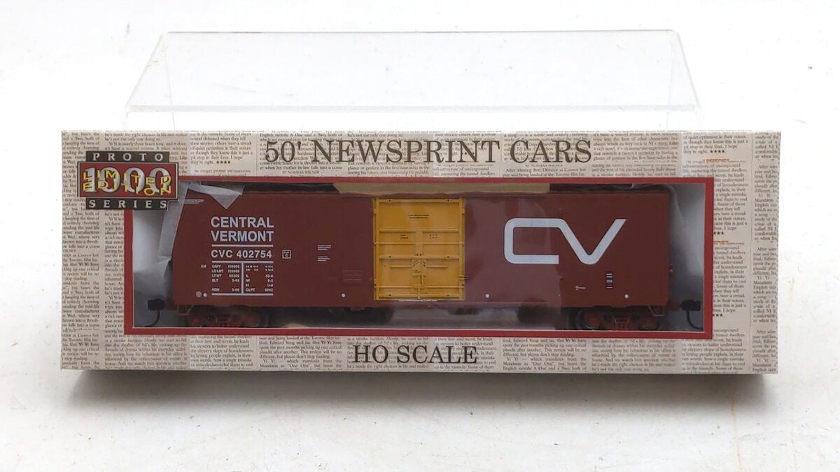 Proto 1000 400509 HO Scale Central Vermont 50' Newsprint Box Car #402754 LN/Box