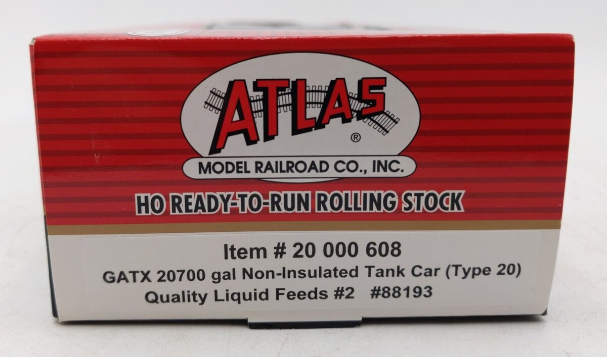 Atlas 20000608 HO Scale GATX Liquid Feeds 20,700 Gallon Tankcar #88193