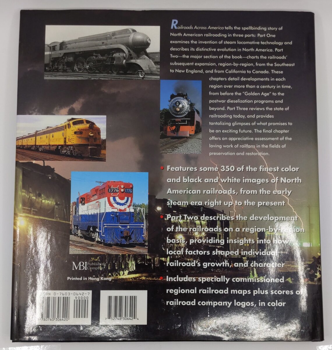 Railroads Across America Hardcover Book By Mike Del Vecchio VG