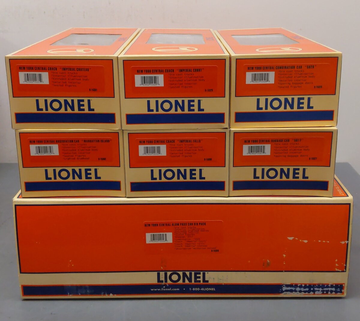 Lionel 6-15326 O Gauge 20th Century Limited Passenger Cars (Set of 6) EX/Box