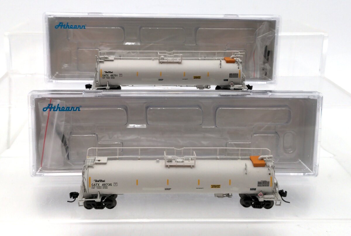 Athearn 15007 N GATX TankTrain A/B Set White #48701 #48735