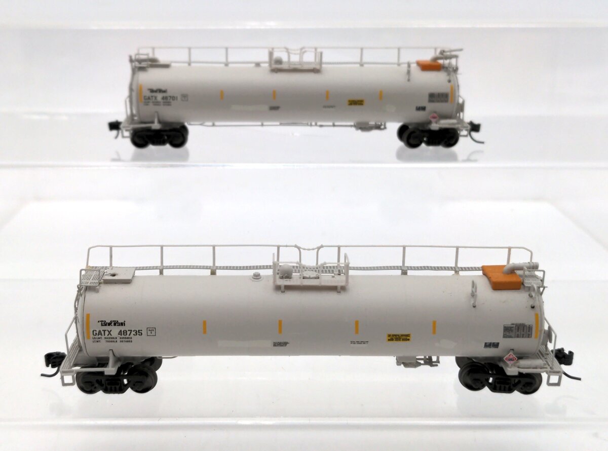 Athearn 15007 N GATX TankTrain A/B Set White #48701 #48735