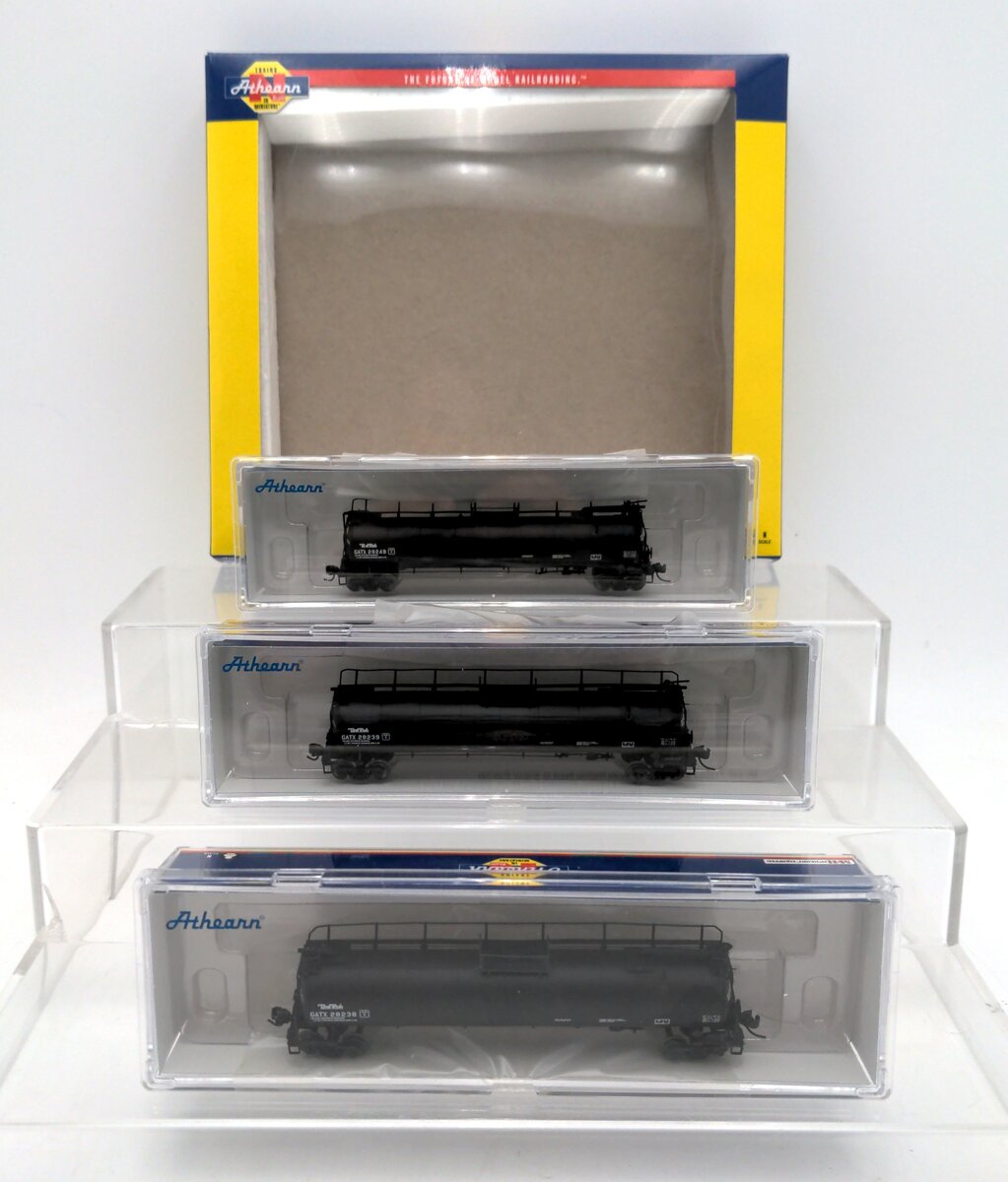 Athearn 14995 N GATX/Late Tank Train A/B Ends & Intermediate Car