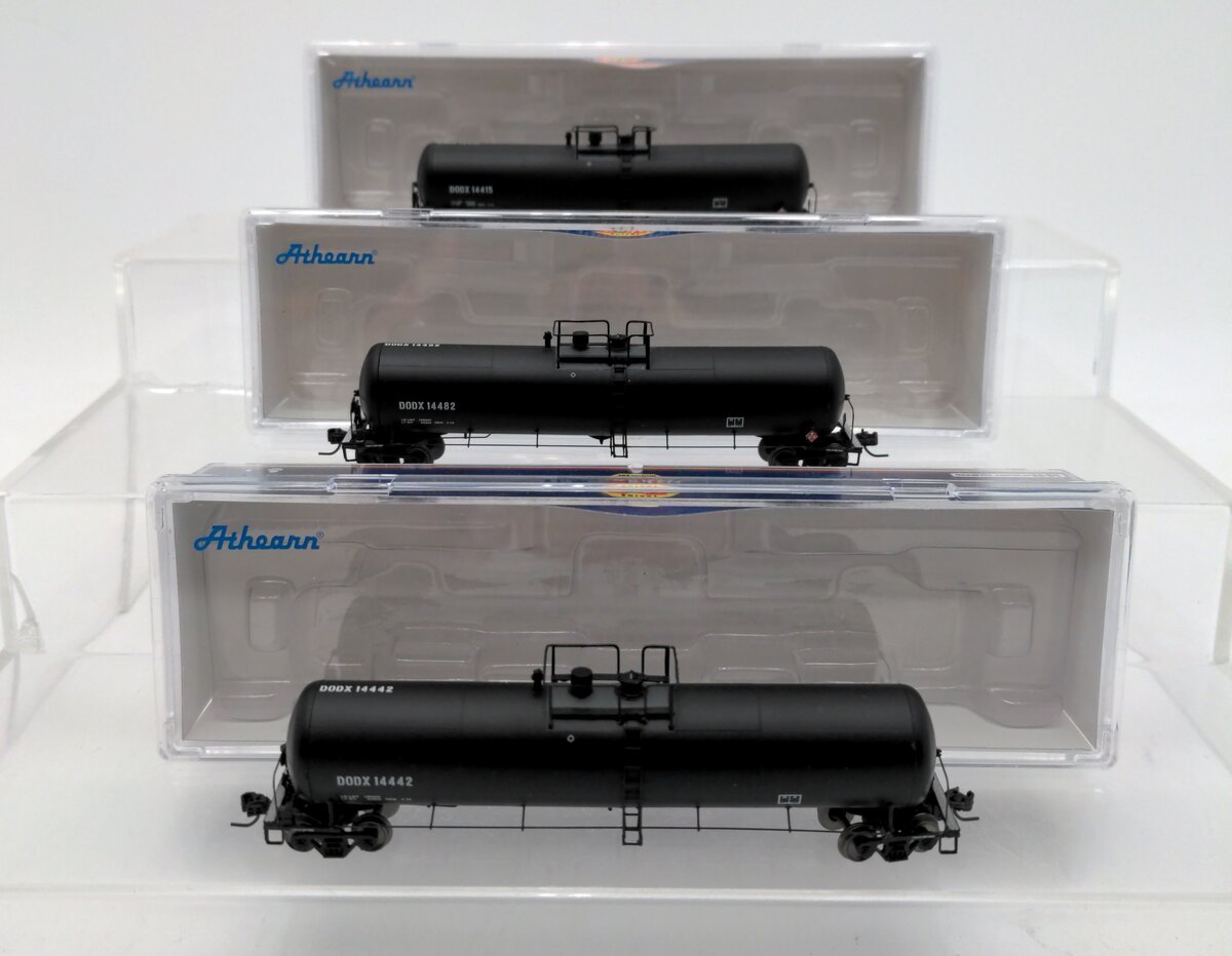 Athearn 24487 N DODX 30,000-Gallon Ethanol Tank Cars #3 (3) LN/Box