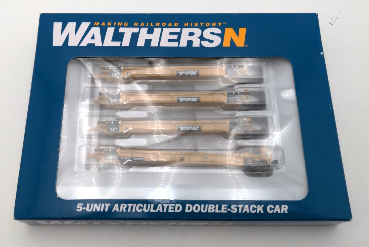 Walthers 929-8106 N TTX Trailer-Train Thrall Art. 48' Well Car #72805 (Set of 5)