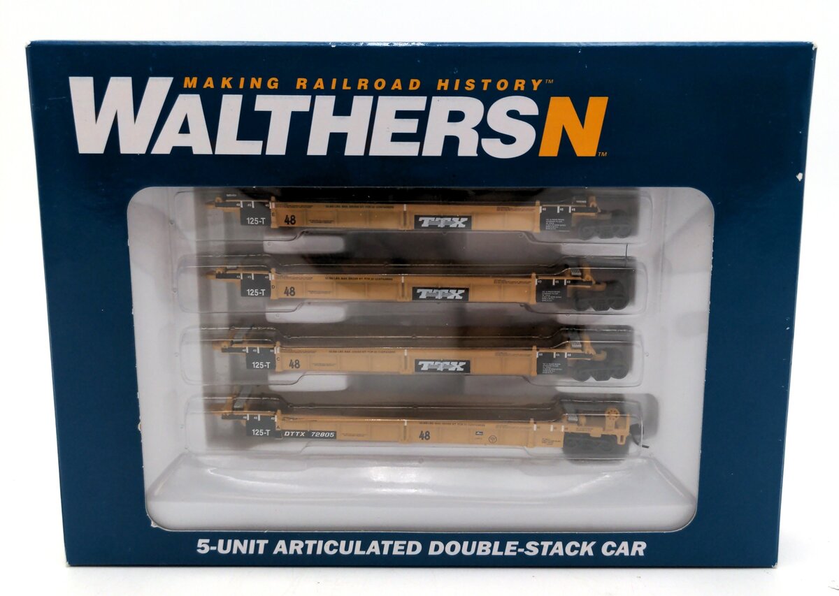 Walthers 929-8106 N TTX Trailer-Train Thrall Art. 48' Well Car #72805 (Set of 5)