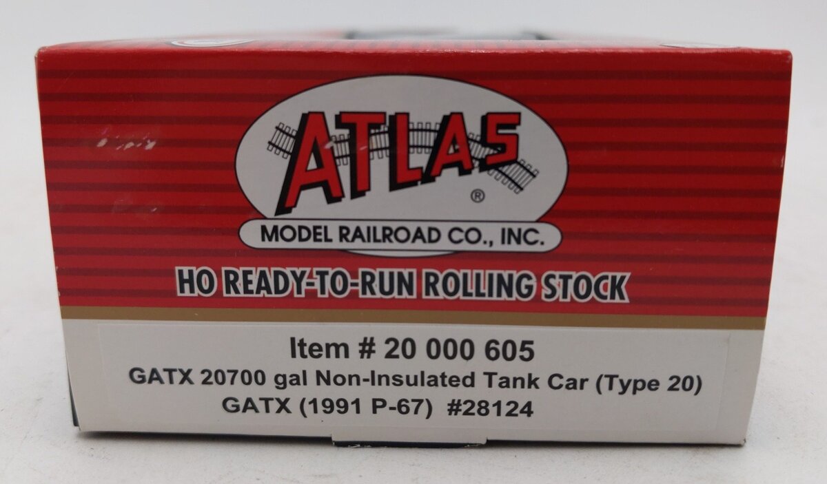 Atlas 20000605 HO Scale GATX 20,700 Gallon Tankcar #28124