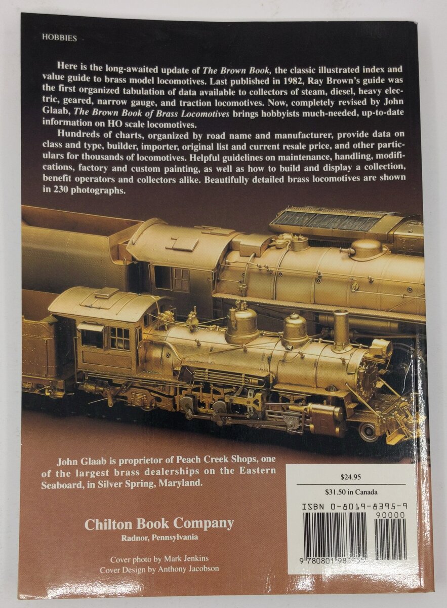 The Brown Book of Brass Locomotives, 3rd Edition Paperback Book By John Glaab EX