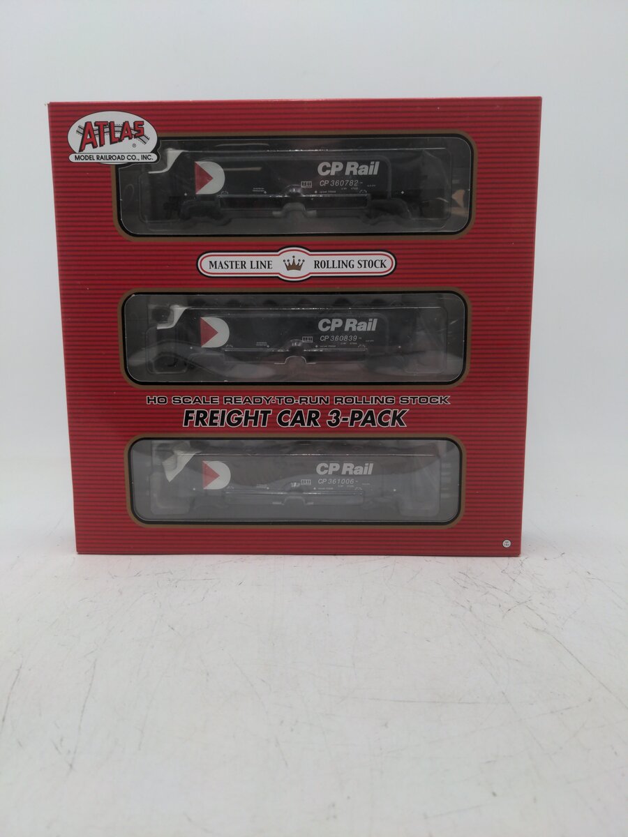 Atlas 20002825 HO Canadian Pacific 70-Ton Hart Ballast Cars 3PK